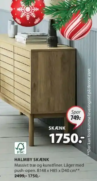 JYSK HALMBY SKÆNK tilbud