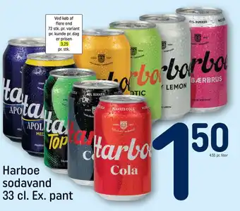 Harboe sodavand 33 cl. Ex. pant