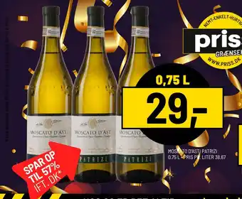 Priss Moscato d'asti patrizi tilbud