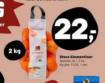 Kvickly Store klementiner tilbud