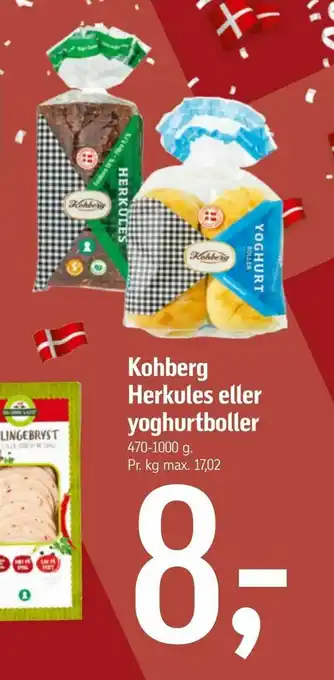 Føtex Kohberg Herkules eller yoghurtboller tilbud