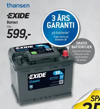 Thansen Batteri tilbud