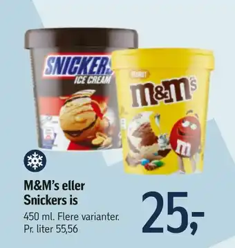 Føtex M&M's eller Snickers is tilbud