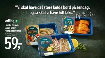 Føtex Ferske torske-, lakse- eller rødspættefileter tilbud