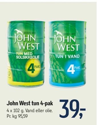Føtex John West tun 4-pak tilbud