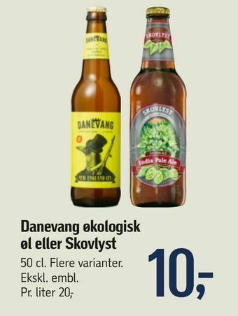 Føtex Danevang økologisk øl eller Skovlyst tilbud