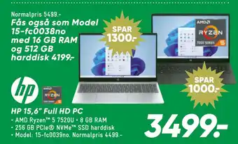 Bilka Fås også som model 15-fc0038no med 16 gb ram og 512 gb harddisk 4199,00 tilbud
