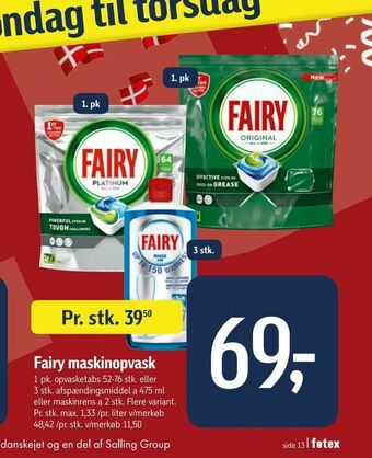 Føtex Fairy maskinopvask tilbud