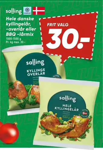 Bilka Hele danske kyllingelår, -overlår eller bbq -lårmix tilbud