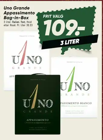 Bilka Uno grande appassimento bag-in-box tilbud