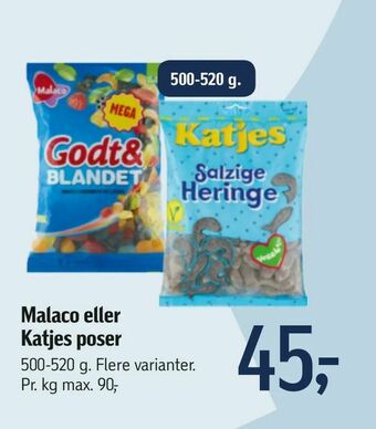 Føtex Malaco eller Katjes poser tilbud