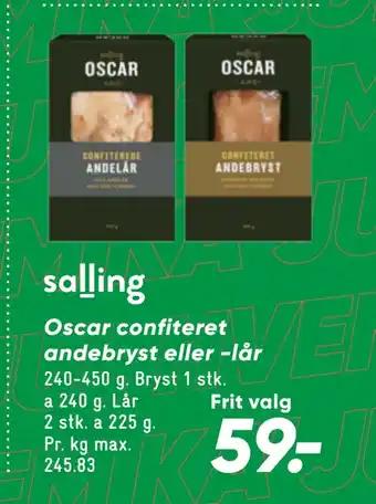 Bilka Oscar confiteret andebryst eller -lår tilbud