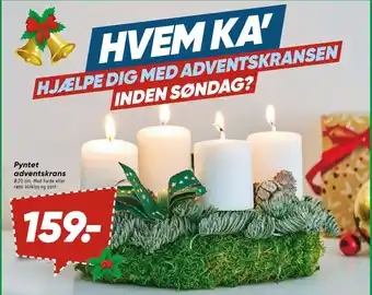 Pyntet adventskrans