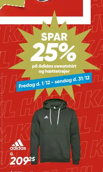 Bilka Spar 25% på adidas sweatshirt og hættetrøjer tilbud