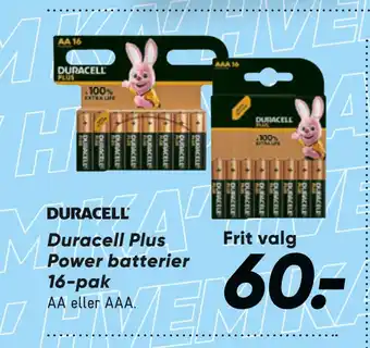 Bilka Duracell plus power batterier 16-pak tilbud