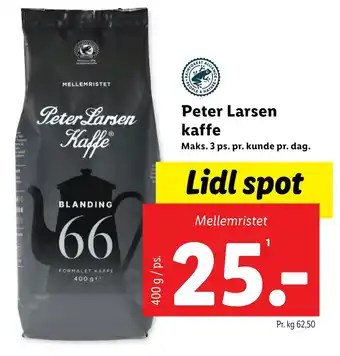 Lidl Peter larsen kaffe tilbud