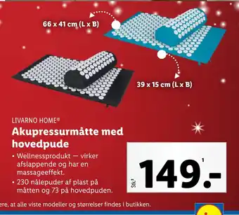 Lidl Akupressurmåtte med hovedpude tilbud