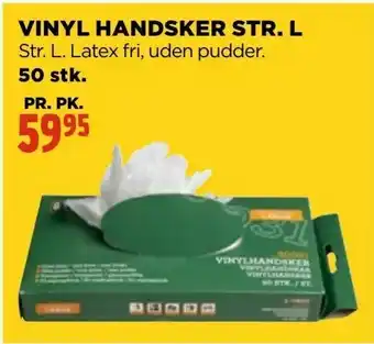 Vinyl handsker str. l