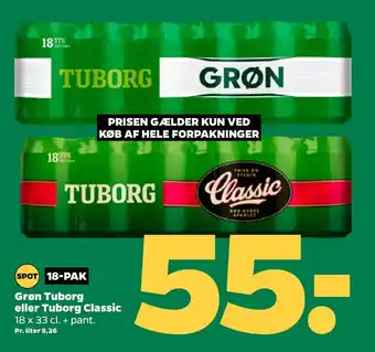 Netto Grøn tuborg eller tuborg classic tilbud