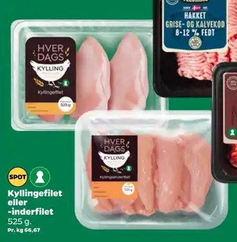Netto Kyllingefilet eller -inderfilet tilbud