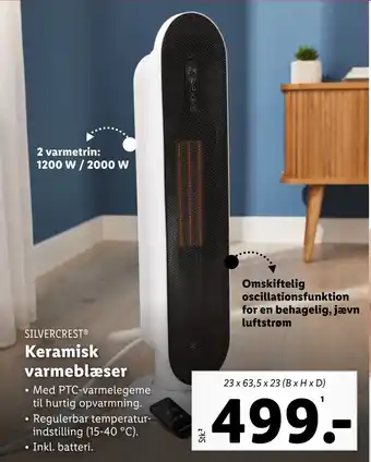 Keramisk varmeblæser