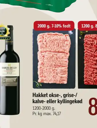Føtex Hakket okse-, grise-/ kalve- eller kyllingekød tilbud