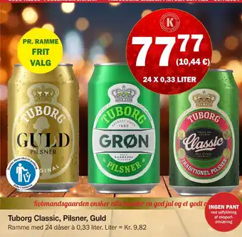 Købmandsgården Tuborg classic, pilsner, guld tilbud