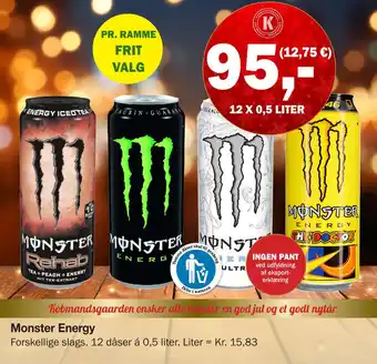 Købmandsgården Monster energy tilbud