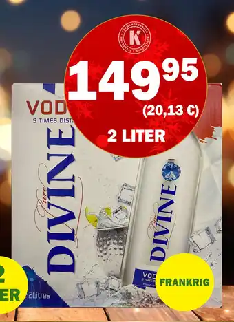 Købmandsgården Divine vodka tilbud