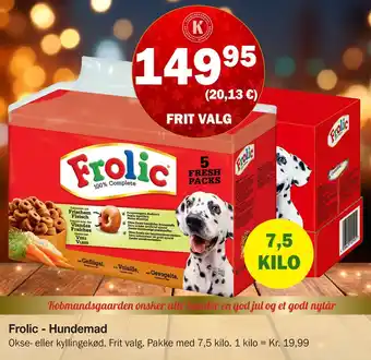 Købmandsgården Frolic - hundemad tilbud