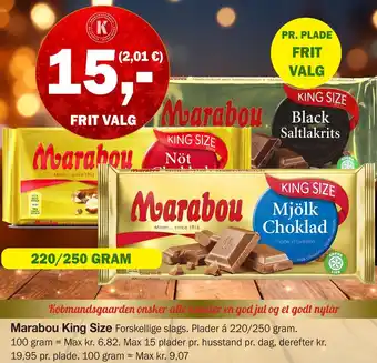 Købmandsgården Marabou king size tilbud