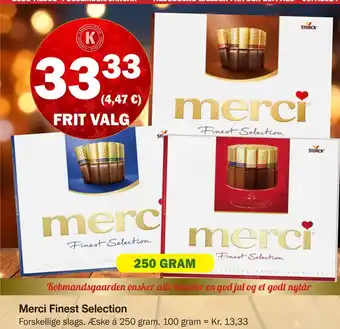 Købmandsgården Merci finest selection tilbud