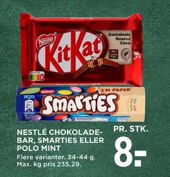 MENY Nestlé chokolade- bar, smarties eller polo mint tilbud