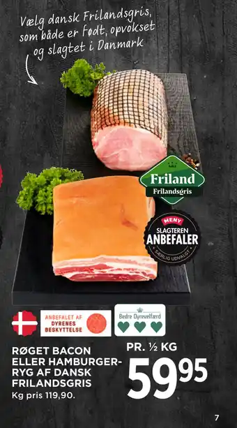 MENY Røget bacon eller hamburger­ryg af dansk frilandsgris tilbud