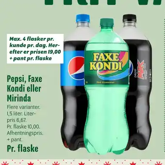 Min Købmand Pepsi, faxe kondi eller mirinda tilbud