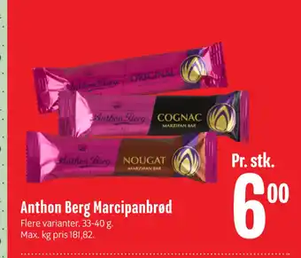 Min Købmand Anthon berg marcipanbrød tilbud