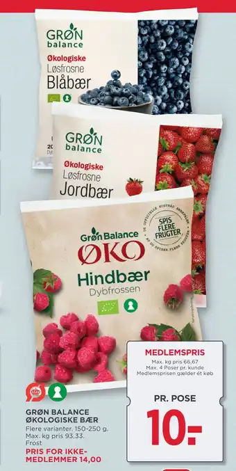 Grøn balance økologiske bær