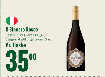 Min Købmand Il sincero rosso tilbud