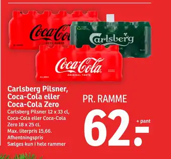 SPAR Carlsberg pilsner, coca-cola eller coca-cola zero tilbud
