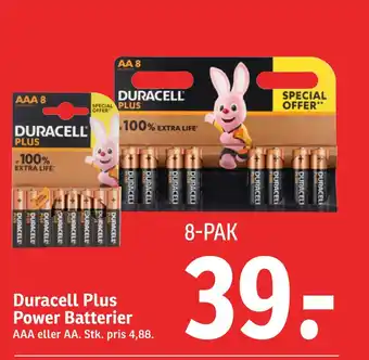 SPAR Duracell plus power batterier tilbud