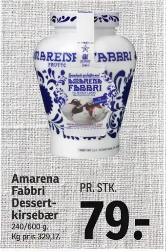 SPAR Amarena fabbri dessert kirsebær tilbud