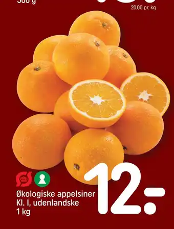 REMA 1000 Økologiske appelsiner kl. i, udenlandske tilbud