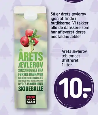 REMA 1000 Årets ævlerov æblemost ufiltreret tilbud