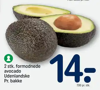 REMA 1000 2 stk. formodnede avocado udenlandske pr. bakke tilbud