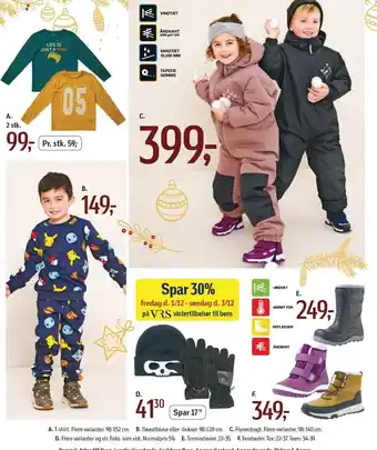 Føtex T-shirt, sweatbluse eller-bukser, flyverdragt, termostøvler eller texstøvler tilbud