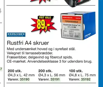 Harald Nyborg Rustfri a4 skruer tilbud