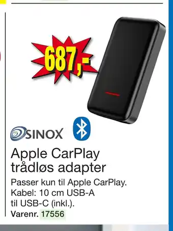 Harald Nyborg Apple carplay trådløs adapter tilbud