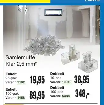 Harald Nyborg Samlemuffe klar 2,5 mm2 tilbud