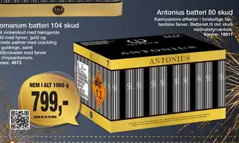 Harald Nyborg Antonius batteri 80 skud tilbud