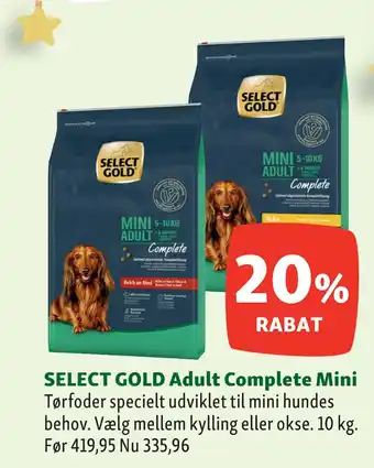 Maxi Zoo Select gold adult complete mini tilbud